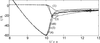 圖4緩沖二極管恢復(fù)反向阻斷能力后的ids，irs波形