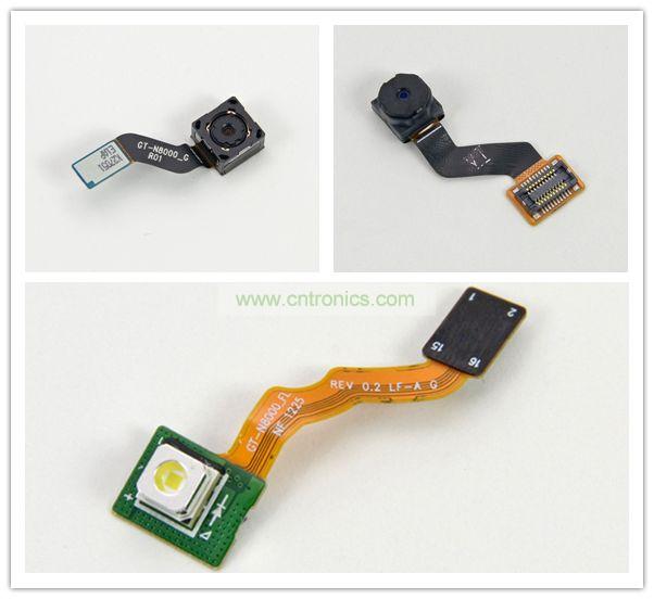 拆前置、后置攝像頭及閃光燈