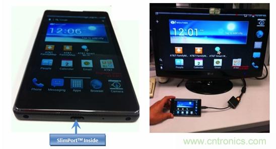 采用SlimPort接口技術(shù)的新一代Google Nexus手機(jī)樣機(jī)。