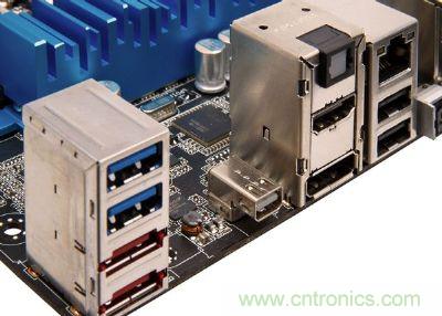 在高檔、新穎的主板，已經(jīng)開始搭載Thunderbolt高速傳輸接口