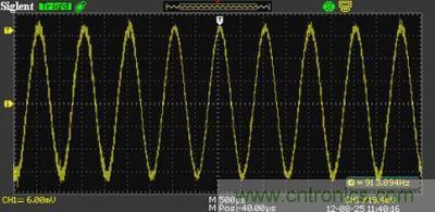 1KHz信號(hào)，測(cè)量值為913.894Hz