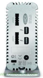 圖2：Thunderbolt周邊可利用多線串接方式，在單一傳輸線纜同時(shí)傳送影像與數(shù)碼資料
