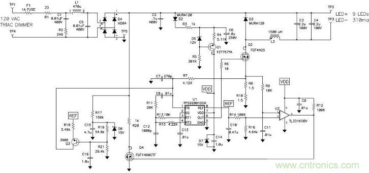 降壓調(diào)節(jié)器實現(xiàn)一個簡單的離線LED驅動器