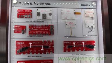 Molex MicroSIM、MicroSD、MicroUSB和MicroHDMI連接器