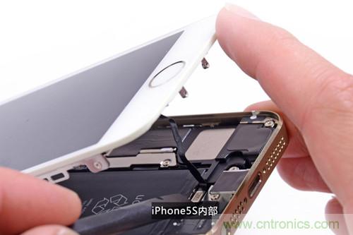 土豪金iPhone 5S拆解：內(nèi)部結(jié)構(gòu)升級，維修難度增加