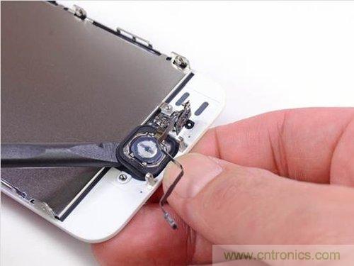 土豪金iPhone 5S拆解：內(nèi)部結(jié)構(gòu)升級，維修難度增加