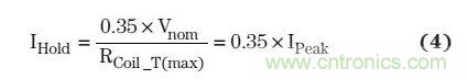 計(jì)算DRV110的IPeak和IHold