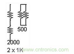 兩個電阻，兩種組合。這個很簡單。