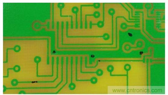 蝕刻板。注意記號筆墨水仍然非常完整