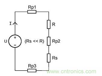 帶簡(jiǎn)單的阻性負(fù)載電流監(jiān)視功能的典型電源控制應(yīng)用。