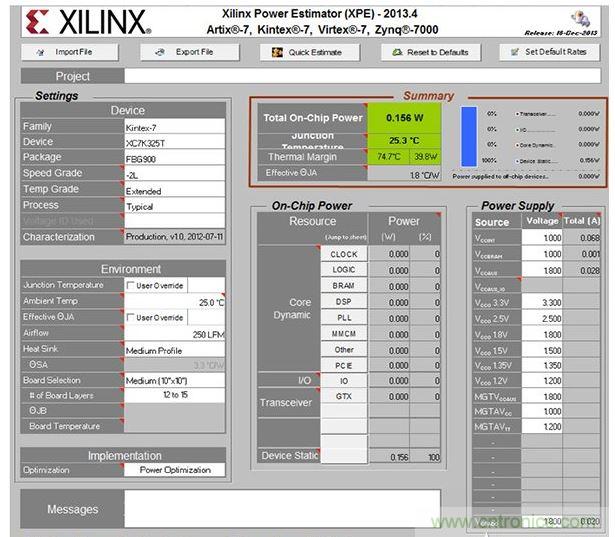 功率估算器工具。