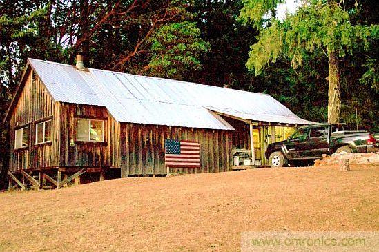 圖1：位于加州北部的小木屋。