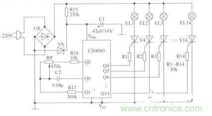 節(jié)日彩燈——滿天星霓虹燈電路