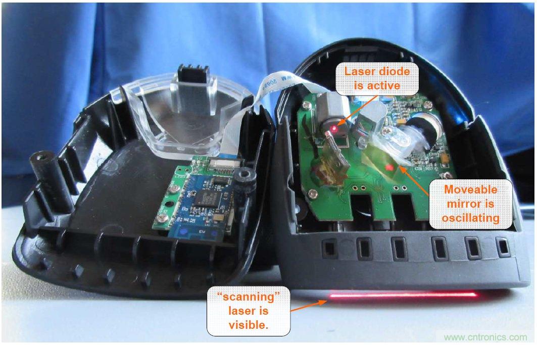 拆解45美元的藍牙無線條碼掃描槍，發(fā)現(xiàn)里面鏡中有鏡