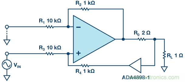 高精度、快速建立的大電流源