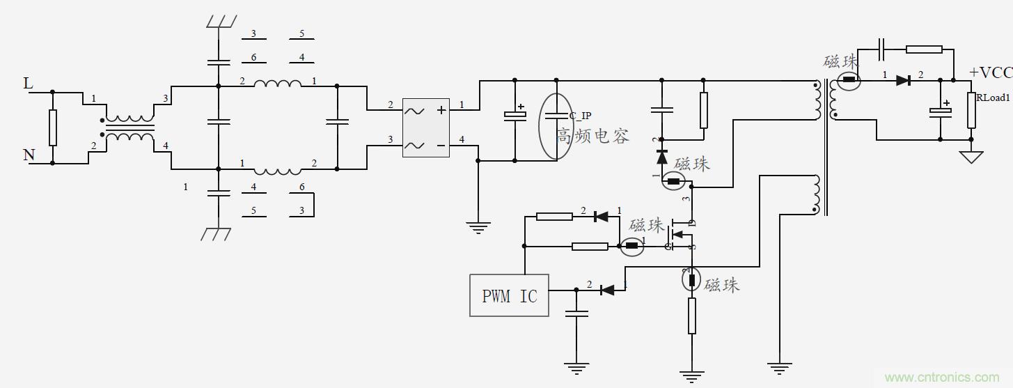 如何改善開關(guān)電源電路的EMI特性？