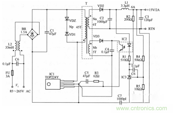 六款簡單的開關電源電路設計，內(nèi)附原理圖詳解