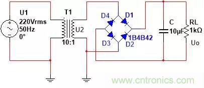 如何選擇單相橋式整流濾波電路中的電容電阻？
