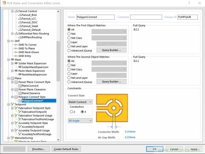 如何引腳接地十字焊盤，過(guò)孔完全接地?