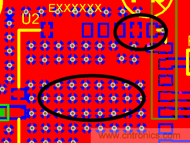 如何引腳接地十字焊盤，過(guò)孔完全接地?