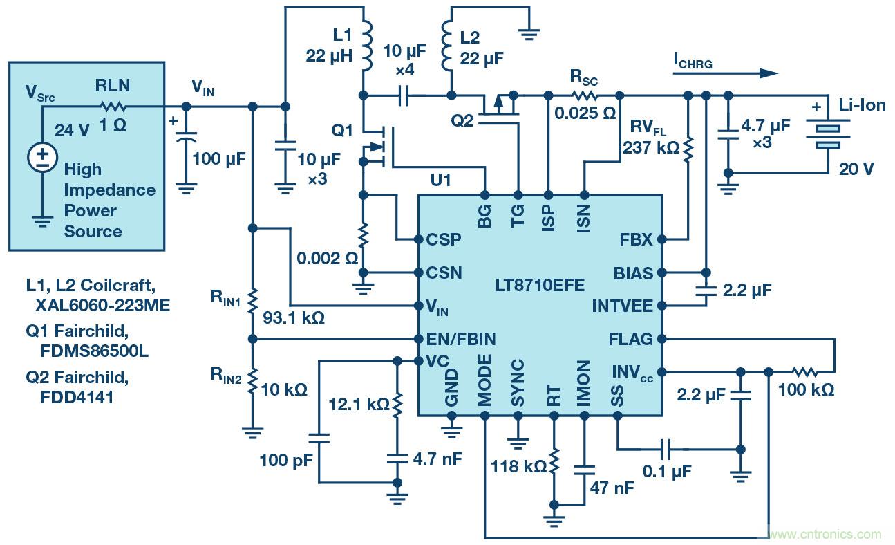 LT8710多功能 DC/DC控制器解決了高阻抗、超長工業(yè)電源線的電壓降問題