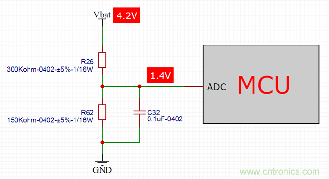 電池電壓偵測(cè)電路&ldquo;踩坑&rdquo;：分壓電阻的精度竟然是5%，不是1%