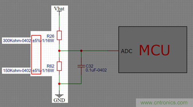 電池電壓偵測(cè)電路&ldquo;踩坑&rdquo;：分壓電阻的精度竟然是5%，不是1%