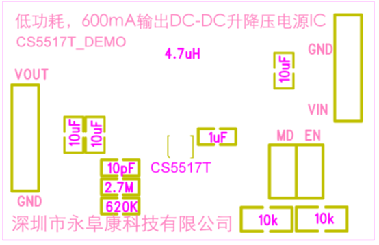 如何運用升降壓芯片CS5517實現(xiàn)鋰電池穩(wěn)定輸出3.3V/3.6V（1.2-5V）的電壓？