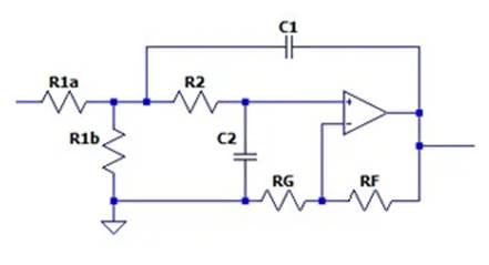 二階運(yùn)算放大器的低通、帶通和高通濾波器設(shè)計