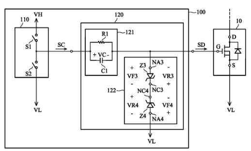 氮化鎵柵極驅(qū)動專利:RC負(fù)偏壓關(guān)斷專利技術(shù)之臺達(dá)電子篇 氮化鎵柵極驅(qū)動專利:RC負(fù)偏壓關(guān)斷專利技術(shù)之臺達(dá)電子篇