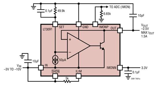 利用LT3080x電流源基準(zhǔn)線性穩(wěn)壓器停機(jī) 利用LT3080x電流源基準(zhǔn)線性穩(wěn)壓器停機(jī)
